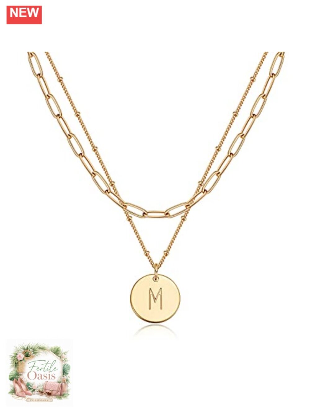 14K Gold Plated Initial Necklace Dainty Letter Pendant A-Z Personalized Jewelry